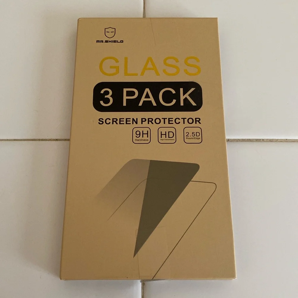 Mr. Shield Tempered Glass Screen Protector 3 Pack for iPhone 6, 6S, 7, and 8